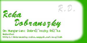 reka dobranszky business card